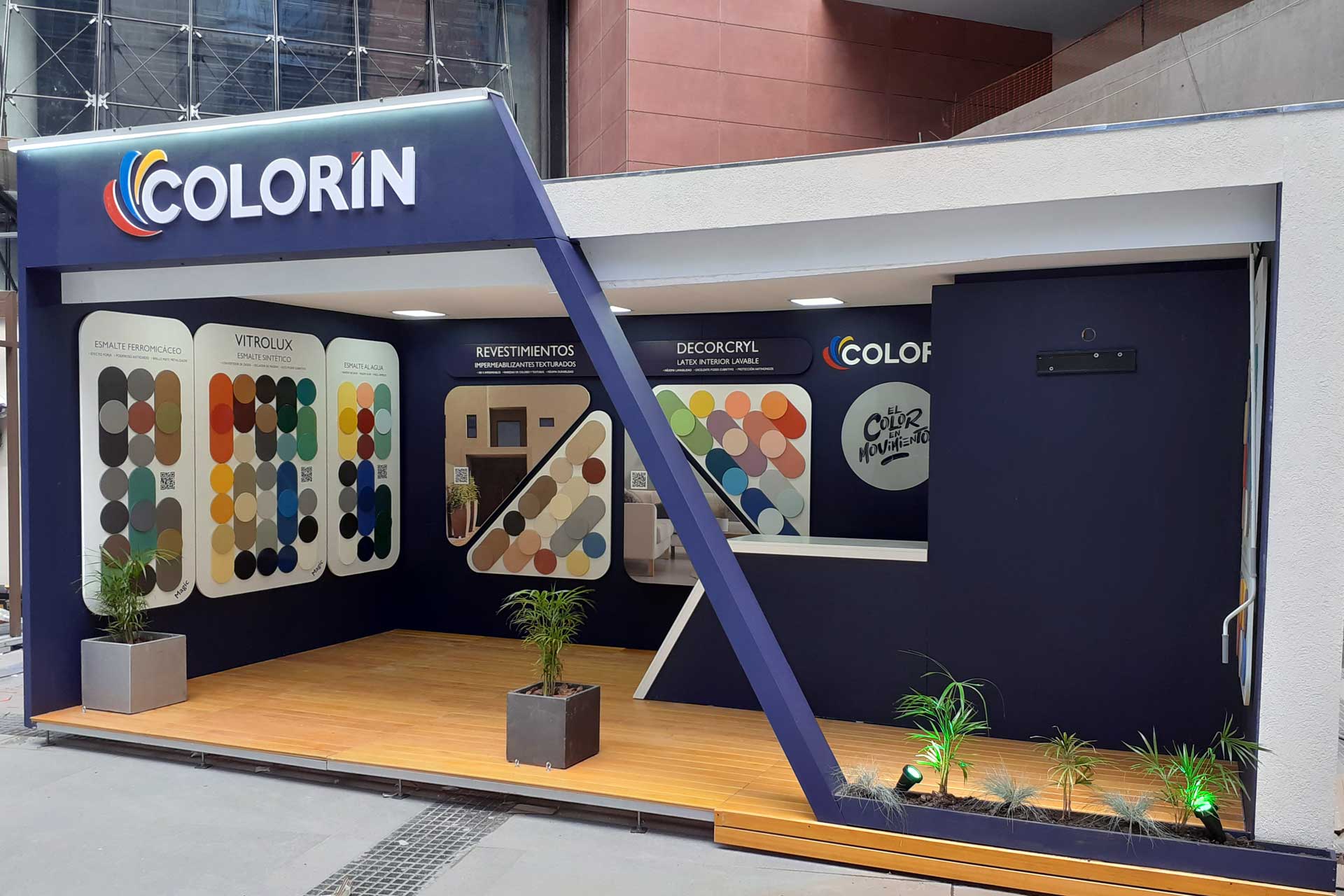 Espacio de experiencia y exhibición de color