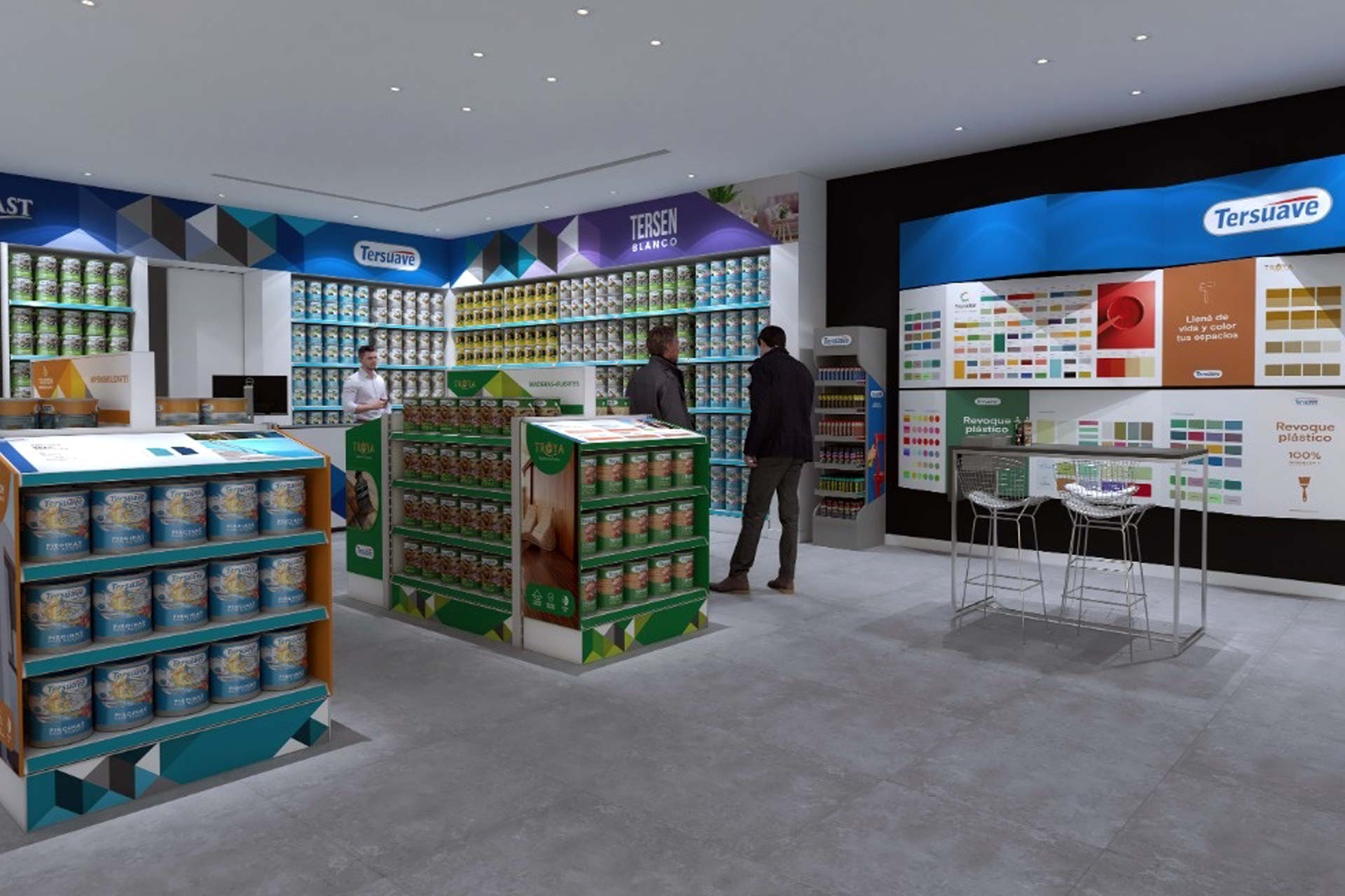 Sistema de mobiliario comercial para punto de venta